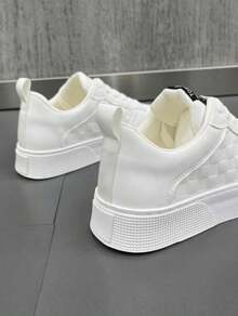 Elegantes Zapatos Para Correr Y Deportes Casuales Diarios Impermeables, Fáciles De Llevar Para Ir Al Trabajo Y Estudiantes Nuevo Zapatos Casuales Con Cordones Para Hombre - Blanco - Ver 9
