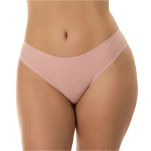 Invisible Seamless Panties Thong Laser Cut Non-Marking Comfortable Women's Lingerie - 藕粉色 - 查看 2