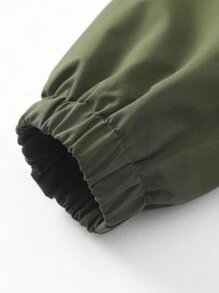 Chaqueta suave con capucha y cordón para hombre, con impresión de letra, resistente al viento y al agua, informal y deportiva con bolsillos delanteros, uso versátil diario, best-seller.