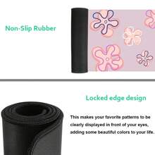 Flowers Mouse Pad Aesthetics Art Desk Mat Rubber Base With Stitched Edge Non-Slip Desk Accessories XL Mousepad For Office Home As Gifts For Men Women Birthdays,Back To School,Halloween