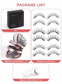 3 Pairs CC Curl Eyelashes Natural Look, Reusable Magnetic Eyelashes With Applicator, No Glue Needed Magnetic Eyelashes Magnetic Lashes Kit, Easy To Wear And Remove,Natural Looking, 3D Natural Spiky Manga Lashes Fluffy Wispy Soft Lashes Fake Eyelashes False Eyelashes Strip,Natural Soft Eyelash Criss Cross Wispy Fluffy Lashes,Naturally Slender, Curled And Enlarged Eyes,For Women To Use Travel, Party For Parties Travel School Daily Work Etc - 黑色 - 查看 11