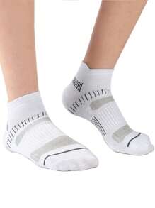 1 双柔软透气网眼船袜，防滑防摩擦运动短袜，适合旅行、跑步等活动，男女通用成人尺码 - 彩色 - 查看 11