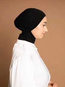 1 Phụ kiện Abaya cho nữ, mặt nạ Balaclava trơn có dây rút, băng đô co giãn thoáng khí, khăn xếp, mũ bandana, đa chức năng cho cuộc sống hàng ngày, thể thao, yoga, thể dục và thời trang cho trang phục - màu đen - Xem 6