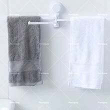 Estante Para Toallas With Ventosas, With Múltiples Barras, Apto Para Tender Varias Toallas, Estable Y Su Posición Se Puede De Libremente Libremente. - 白色 - 查看 2