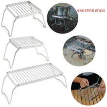 Camping Stove Stand Stainless Steel Camping Stove Grill Rack Portable Foldable - White - View 2