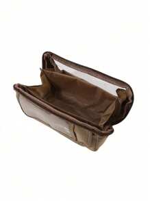 1Pc﻿ Large Capacity Pencil Case With A Magnetic Clasp For Office Stationery And Desk Storage - Multicolor - View 8