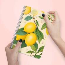 A5 圆形螺旋笔记本 - 横格笔记本日记本 - 横线日记本 - 5.83 英寸 X 8.27 英寸学院横格螺旋笔记本日记本 - 紫色和金色油漆配金色线条 - purple_and_gold_paint_with_gold_line - 查看 2