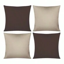 Kit 04 Capas De Almofada 40X40 Lisa Com Zíper - Avela e Tacabo - Visão 1
