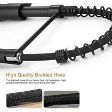 Modern Kitchen Sink Faucet With Pull Down Sprayer Single Handle Single Hole 360° Swivel Mixer Tap - màu đen - Xem 4