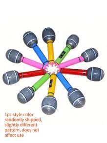 Conjunto de accesorios inflables de banda de rock: Guitarra, Saxofón, Micrófono, Teclado - Decoraciones retro de los años 80 y 90 para fiestas temáticas, festivales, eventos y fondos para photobooth - Multicolor - Ver 24