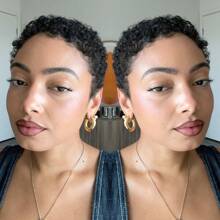 Short Kinky Curly Wigs Human Hair Pixie Cut Brazilian Human Hair Wigs For Women Natural Black Glueless Curly Human Hair Wigs Short Style Layered Wig