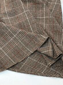 EARO French Retro Design High-End Fashion Versatile Plaid High-Waisted Pleated Elegant Commuter Skirt, Autumn/Winter New High-Waisted Slimming Distinctive Elegant Waist-Cinching Comfortable Woolen Plaid A-Line Flared Skirt