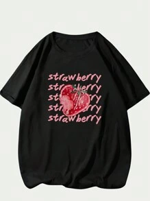 Men's Cotton T-Shirt Cartoon Style Breathable Elegant Blouse