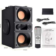 Altavoz Bluetooth, portátil con Bluetooth Boombox con 40 W (pico de 60 W) estéreo dual Woofers y altavoz inalámbrico para fiesta en casa, 2400 minutos de tiempo de juego, adecuado para fiestas, - 1 - Ver 10