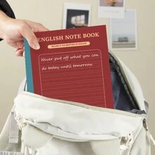 1 pezzo Libro di stenografia inglese formato B5, carta beige spessa da 60 fogli, con formato a quattro linee e tre quadrati, memorizzazione di parole, scrittura di composizioni in inglese, adatto per scuola, ufficio e stenografia