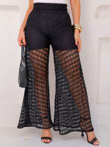 Women Pants - 黑色 - 查看 4