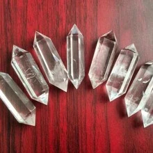 Stunning Natural Transparent Quartz Double Pointed Gemstones - Perfect Home Decoration And Unique Gift Creative Crystal Decoration - White - View 9