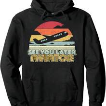 See You Laterator Aeroplane Shirt Vintage Pullover Hoodie - 黑色 - 查看 1