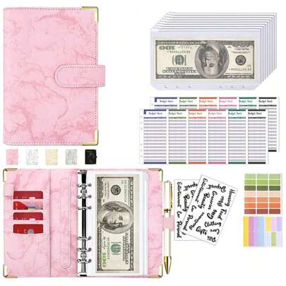 Budget Binder Cash Envelopes For Budgeting Money Organizer For Cash Money Envelopes For Cash Leather A6 Budget Binder With Zipper Envelopes