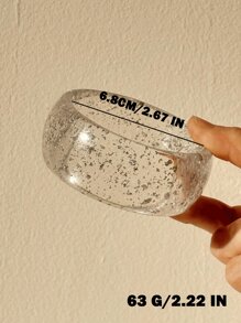 1 chiếc vòng tay tròn bóng bẩy hình học bất đối xứng, kiểu dáng tối giản, thích hợp cho mùa hè. - Nhiều màu - Xem 7