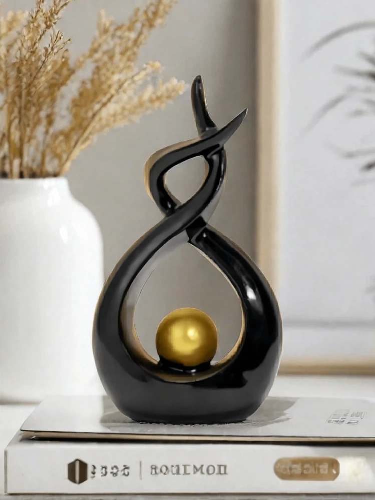 1 pezzo Statua d'arte astratta moderna da tavolo, adatta per sala da pranzo, soggiorno, ufficio, ottimo regalo. Si prega di notare le dimensioni. - Multicolore - Visualizzare 10