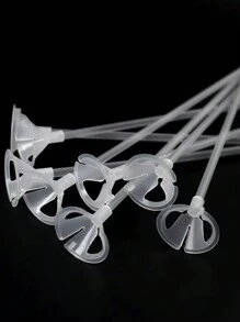 10/20/30/50 件塑料气球固定扣和固定棒，派对用简约透明气球架