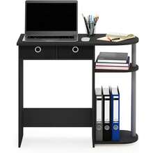 Furinno - Portátil portátil 11193BK/GY/BK Go Green Home Ordenador portátil de escritorio o mesa, negro/gris/negro