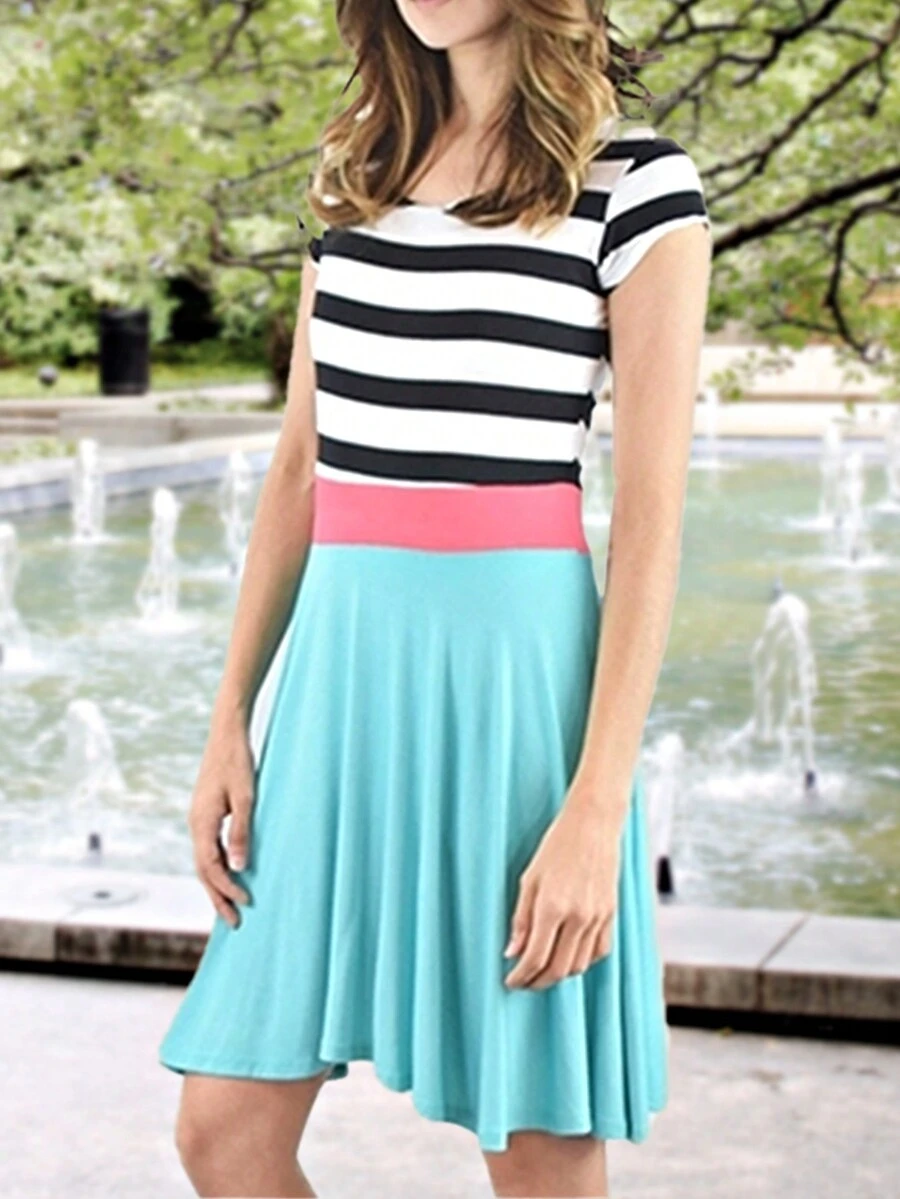 Vestidos cortos de mujer - Azul menta - Ver 1