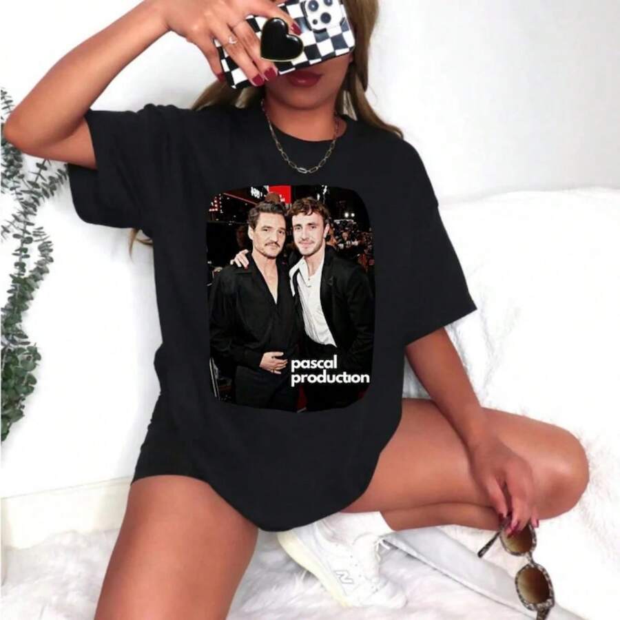 Pascal Production %100 Cotton Unisex Tshirt, Sweatshirt And Hoodie. Pedro Pascal Shirtless, Pedro Pascal And Meul Pascal Shirt - Black - View 1
