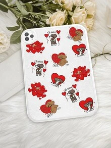 1pc Cute Dog Cartoon Pattern Painted Protective Case, Suitable For Anti-Drop Tablet Cover - Multicolor - View 1