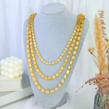 Collar nupcial árabe de lujo de 50/80/100cm enchapado en oro de 24k para mujeres musulmanas, ideal para bodas, compromiso y fiestas. Joyería elegante