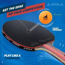 JOOLA Infinity Edge - Tournament Performance Ping Pong Paddle W/ Carbon Pro Technology - Black Rubber On Both Sides - Competition Ready - Table Tennis Racket For Advanced Training - Designed For Speed - Đỏ - Xem 4