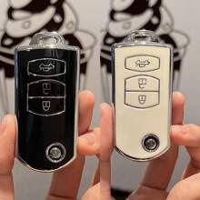 Solid Color Car Key Case Compatible With Mazda