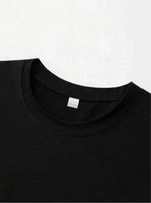 Customized Men T-Shirt/Valentine's Day Custom/Custom Logo/Custom Class Uniform/Custom Dance Team Logo/Custom Boyfriend/Girlfriend/Photo/Name/Custom Pet Photo/Custom Family Photo/Customize Your Own T-Shirt/Anything Can Be Customized - Black - View 6