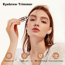 Conduroma Conduroma Eyebrow Hair Trimmer: Rechargeable Facial Hair Removal Device For Removing Unwanted Peach Fuzz From Lips Chin Neck As Well As Shaping Eyebrows