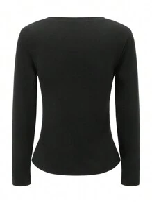 Women Fairy Tops Grunge Clothes Y2k Shirt Long Sleeve Lace Collar Vintage Aesthetic Blouse Spring Fall Tops - Negro - Ver 3