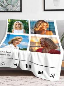 1 件可定制家庭毯，高清印花定制法兰绒毯子，适用于情人节多用途客厅沙发户外海滩露营宠物，个性化家庭/宠物/情侣照片印花床上用品毯子，个性化圣诞礼物，母亲节/父亲节礼物，家庭礼物，生日礼物，送给朋友的礼物，送给她的礼物 - 彩色 - 查看 8