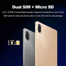 Tablet 8GB+256GB 10.1 Inch Screen 5G Calls MT6797 Processor Gray Large High Definition Long Standby Time - Grey - View 5