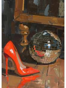 1 张海报热门蓝色墙壁艺术迪斯科舞厅家居装饰印刷少女柔软学院风多巴胺帆布画礼物无框架 - 彩色 - 查看 32