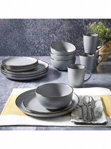 Dining Sets - Grau/goldener Rand - Übersicht 5