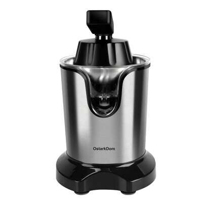 ostarkdom 400ml Electric Orange Or Lemon Juicer, Stainless Steel Material, Transparent Funnel, Stainless Steel Filter, AS Funnel And Anti-Drip Spout, 600W, 230V