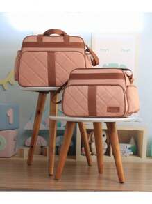 Luxury 2-Piece Maternity Bag Kit For Baby Girl And Boy - Rusty Rose - View 1