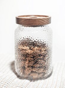 Hũ thủy tinh trong suốt có nắp đậy bằng gỗ keo, bảo quản kín khí cho trà, cà phê, gia vị, hàng khô và nhiều thứ khác - Nhiều màu - Xem 4