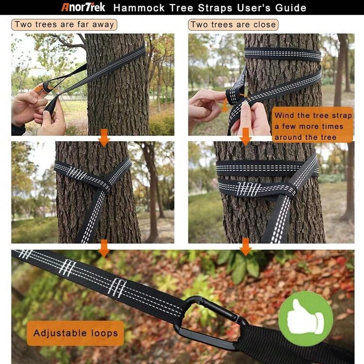 Camping Hammocks - Màu xám nhạt và xanh lam - Xem 6
