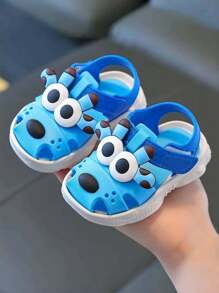 Children's Cartoon Car Pattern Soft Bottom Indoor/Outdoor Sandals, Summer, Boys - Blue - View 3