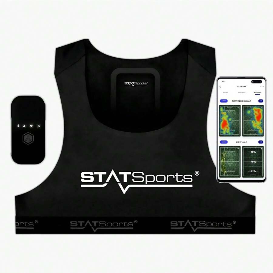 STATSports APEX - Rastreador de fútbol de la serie Atleta - Chaleco avanzado de seguimiento de rendimiento GPS para jugadores - Rastreador de actividad y conocimientos precisos - Equipo de - Adulto Mediano - Ver 1