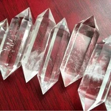 Stunning Natural Transparent Quartz Double Pointed Gemstones - Perfect Home Decoration And Unique Gift Creative Crystal Decoration - White - View 8
