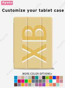 Customized Text 10th Gen Protective Case, Personalized Leather Cover Compatible With IPad 7/8/9th 10.2", Galaxy Tab S7/S8 11", Tab A7 Lite 8.7", DIY Tablet Protective Shell, Creative DIY Case, Kids, Family, Pets Customized Gift For Birthday, Anniversary, New Year, Back To School - Multicolor - View 10