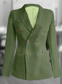 SACO ELEGANTE DE MODA - Verde Oliva - Ver 2