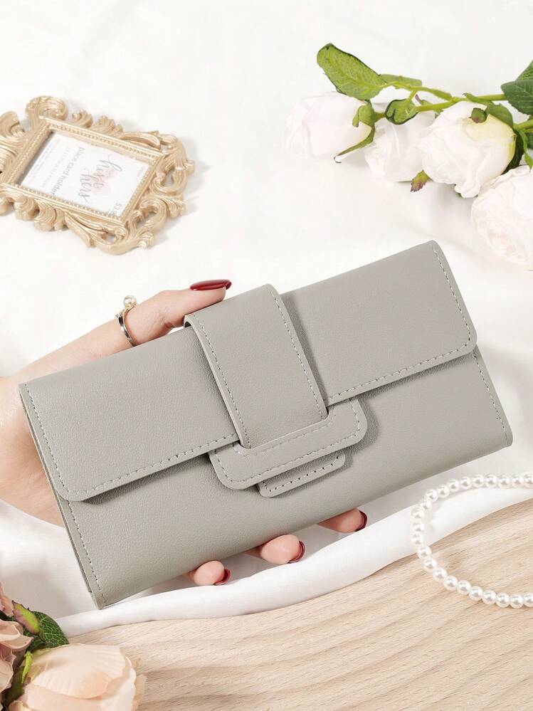 勃艮第包 Charry 红色包 酒红色包 时尚女士零钱包 三折 多卡槽 大容量 多功能钱包 女士优雅折叠卡槽和拉链口袋 女士钱包 钱包 长款钱包 - 酒紅色 - 查看 13